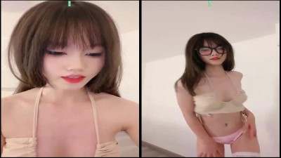 [동양야동] 최고급 [조조] 비주얼 여신 하해 블랙테 안경 양 포니테일 화이트 바디 굿샷 문지르기 핑크빛 작은 구멍 [쇼츠야동,섹트야동,국산야동,혼딸야동]